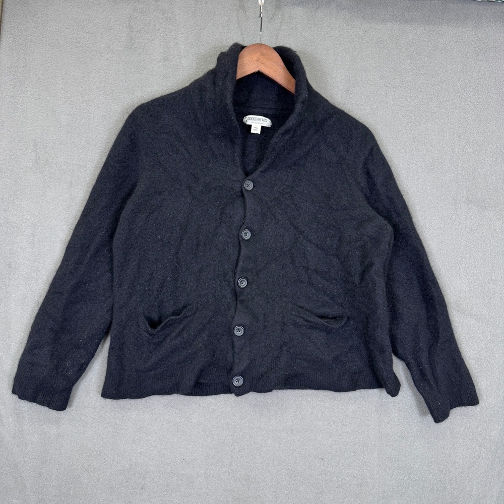 Goodthreads Cardigan Women XXXL (Fits L) Shawl Neck Lambswool Button Casual Top